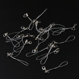 Maxbell 20pcs DIY Mobile Cellphone Keychain Lanyard Charms DIY Rope Silver