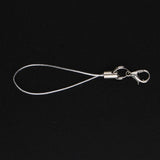 Maxbell 20pcs DIY Mobile Cellphone Keychain Lanyard Charms DIY Rope Silver