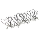 Maxbell 20pcs DIY Mobile Cellphone Keychain Lanyard Charms DIY Rope Black