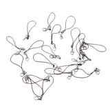 Maxbell 20pcs DIY Mobile Cellphone Keychain Lanyard Charms DIY Rope Coffee