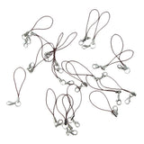 Maxbell 20pcs DIY Mobile Cellphone Keychain Lanyard Charms DIY Rope Coffee