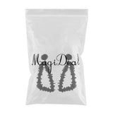 Maxbell Fashion Bohemian Geometric Triangle Beaded Drop Dangle Earrings Black