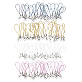 Maxbell 20pcs DIY Mobile Cellphone Keychain Lanyard Charms DIY Rope Gold