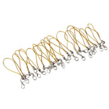 Maxbell 20pcs DIY Mobile Cellphone Keychain Lanyard Charms DIY Rope Gold