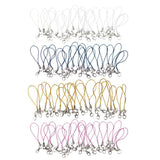 Maxbell 20pcs DIY Mobile Cellphone Keychain Lanyard Charms DIY Rope Gold