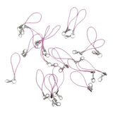 Maxbell 20pcs DIY Mobile Cellphone Keychain Lanyard Charms DIY Rope Light Purple