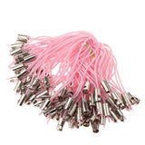 Maxbell 100pcs Mobile Cellphone Braided Lariat Lanyard Cords Dangle Straps Pink
