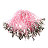 Maxbell 100pcs Mobile Cellphone Braided Lariat Lanyard Cords Dangle Straps Pink