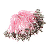 Maxbell 100pcs Mobile Cellphone Braided Lariat Lanyard Cords Dangle Straps Pink