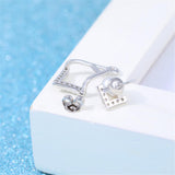 Maxbell Geometric V-Shaped Simulated Pearl Crystal Earrings Ear Studs Female Earring