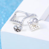 Maxbell Geometric V-Shaped Simulated Pearl Crystal Earrings Ear Studs Female Earring