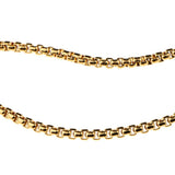 Maxbell Goldplated Titanium Stainless Steel Box Link Chain with Lobster Claw 3mm80cm
