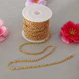 Maxbell 1 Roll Stainless Steel Cable Chain Necklace for Men Women DIY Crafting Gold1