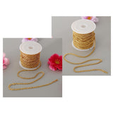 Maxbell 1 Roll Stainless Steel Cable Chain Necklace for Men Women DIY Crafting Gold1