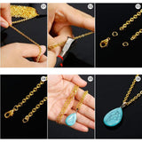Maxbell 1 Roll Stainless Steel Cable Chain Necklace for Men Women DIY Crafting Gold1