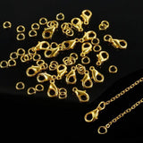 Maxbell 1 Roll Stainless Steel Cable Chain Necklace for Men Women DIY Crafting Gold1