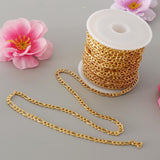 Maxbell 1 Roll Stainless Steel Cable Chain Necklace for Men Women DIY Crafting Gold1