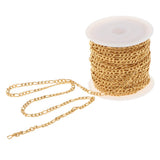 Maxbell 1 Roll Stainless Steel Cable Chain Necklace for Men Women DIY Crafting Gold1