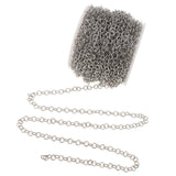 Maxbell Stainless Steel Cable Chain Necklace for Men Women DIY Crafting 12m 4mm