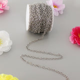 Maxbell Stainless Steel Cable Chain Necklace for Men Women DIY Crafting 12m 4mm