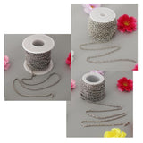 Maxbell Stainless Steel Cable Chain Necklace for Men Women DIY Crafting 12m 4mm