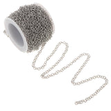 Maxbell Stainless Steel Cable Chain Necklace for Men Women DIY Crafting 12m 4mm