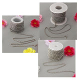 Maxbell Stainless Steel Cable Chain Necklace for Men Women DIY Crafting 12m 4mm