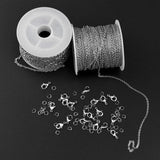 Maxbell Stainless Steel Cable Chain Necklace for Men Women DIY Crafting 12m 4mm