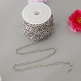 Maxbell Stainless Steel Cable Chain Necklace for Men Women DIY Crafting 12m 4mm