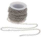 Maxbell Stainless Steel Cable Chain Necklace for Men Women DIY Crafting 12m 4mm