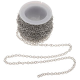 Maxbell Stainless Steel Cable Chain Necklace for Men Women DIY Crafting 12m 4mm