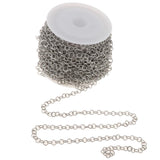 Maxbell Stainless Steel Cable Chain Necklace for Men Women DIY Crafting 12m 4mm