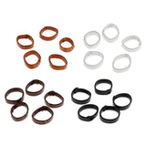 Maxbell 5 Pieces PU Leather Loop Watchband Retainer Replace Ring 22mm Black