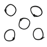 Maxbell 5 Pieces PU Leather Loop Watchband Retainer Replace Ring 22mm Black