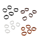 Maxbell 5 Pieces PU Leather Loop Watchband Retainer Replace Ring 22mm Black