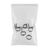Maxbell 5 Pieces PU Leather Loop Watchband Retainer Replace Ring 22mm Black