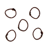 Maxbell 5 Pieces PU Leather Loop Watchband Retainer Replace Ring 20mm Dark Brown