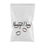 Maxbell 5 Pieces PU Leather Loop Watchband Retainer Replace Ring 24mm Dark Brown