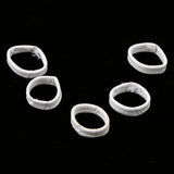 Maxbell 5 Pieces Leather Watch Strap Buckle Keeper Ring Holder Retainer 20mm White