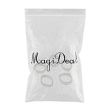 Maxbell 5 Pieces Leather Watch Strap Buckle Keeper Ring Holder Retainer 20mm White