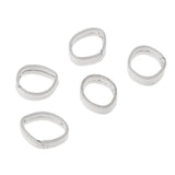 Maxbell 5 Pieces Leather Watch Strap Buckle Keeper Ring Holder Retainer 24mm White