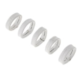 Maxbell 5 Pieces Leather Watch Strap Buckle Keeper Ring Holder Retainer 24mm White