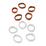Maxbell 5 Pieces Leather Watch Strap Buckle Keeper Ring Holder Retainer 24mm White