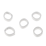 Maxbell 5 Pieces Leather Watch Strap Buckle Keeper Ring Holder Retainer 24mm White