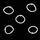 Maxbell 5 Pieces Leather Watch Strap Buckle Keeper Ring Holder Retainer 24mm White
