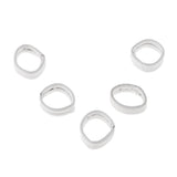 Maxbell 5 Pieces Leather Watch Strap Buckle Keeper Ring Holder Retainer 24mm White