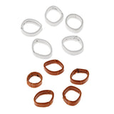 Maxbell 5 Pieces Leather Watch Strap Buckle Keeper Ring Holder Retainer 24mm White