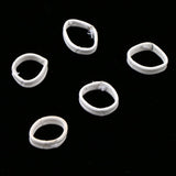 Maxbell 5 Pieces Leather Watch Strap Buckle Keeper Ring Holder Retainer 24mm White