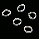Maxbell 5 Pieces Leather Watch Strap Buckle Keeper Ring Holder Retainer 24mm White