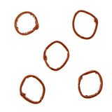 Maxbell 5 Pieces Leather Watch Strap Buckle Keeper Ring Holder Retainer 20mm Brown
